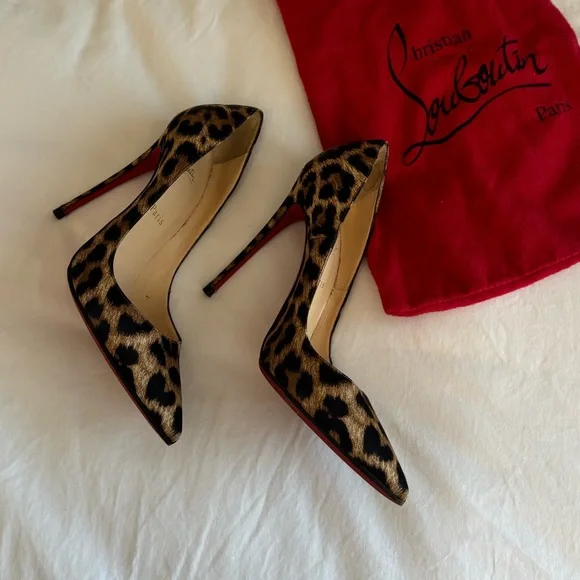 Christian Louboutin Leopard Print Heels - Picture 3 of 10